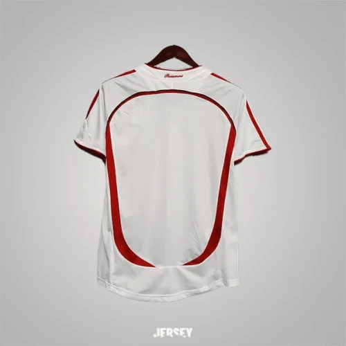 camiseta retro AC milan 2006-07 visitante reverso