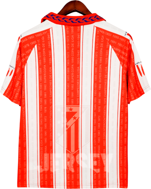 camiseta atlético de madrid 1995 reverso