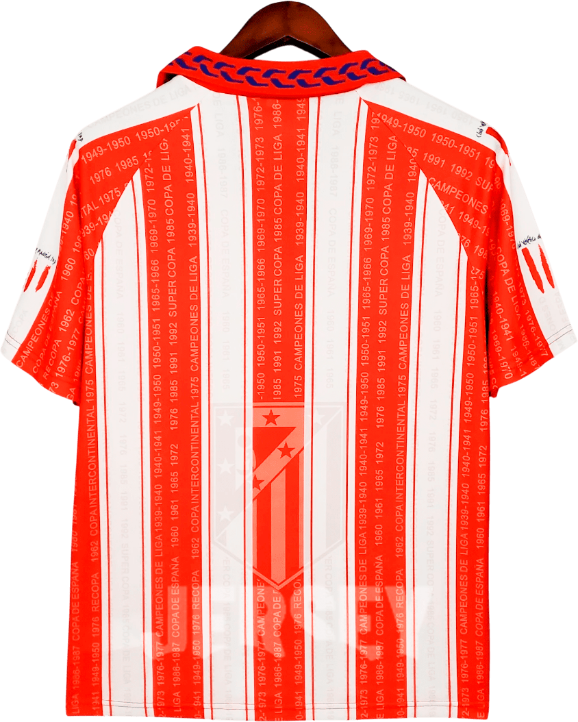 camiseta atlético de madrid 1995 reverso