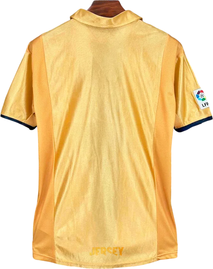 camiseta retro barcelona 2001-02 visitante reverso