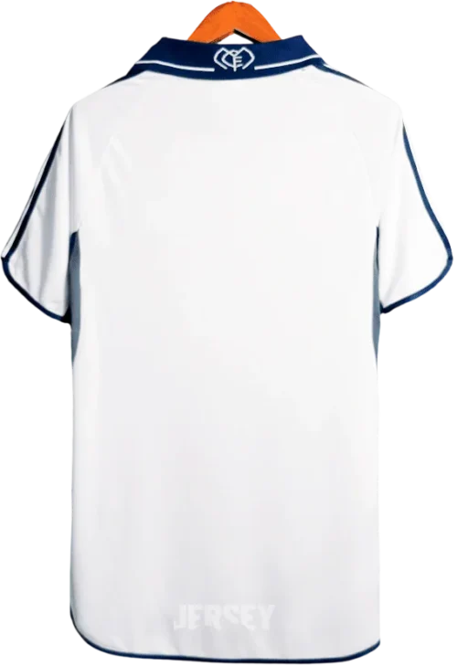 camiseta retro real madrid 2000 local reverso