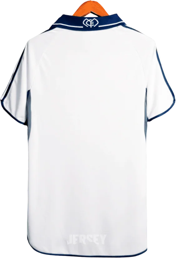 camiseta retro real madrid 2000 local reverso