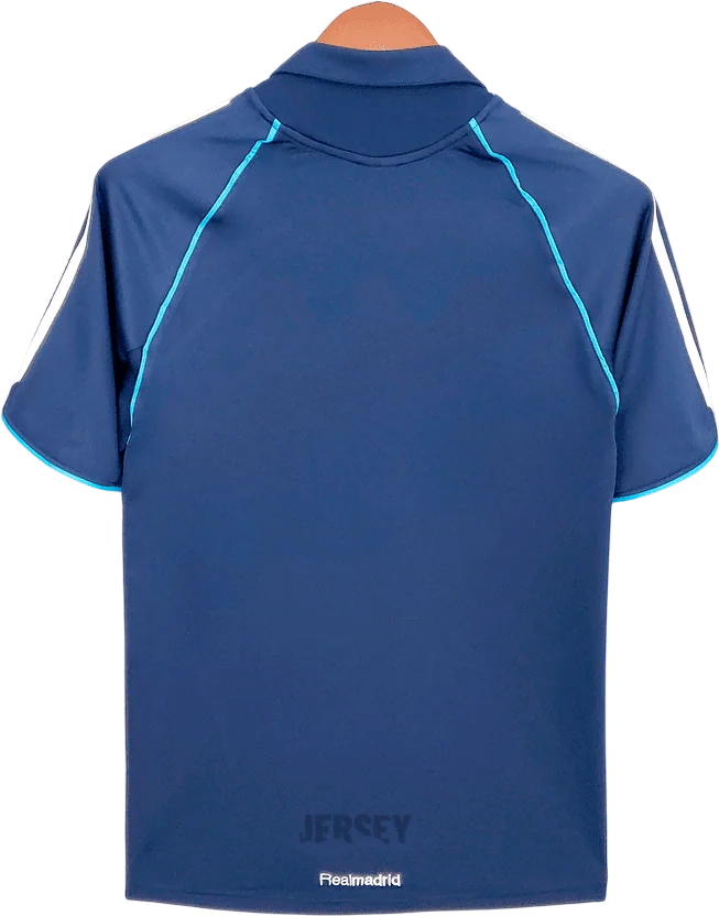 camiseta retro real madrid 2005 visitante reverso