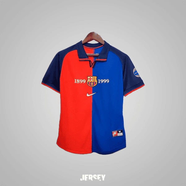 camiseta retro barcelona 1999 local