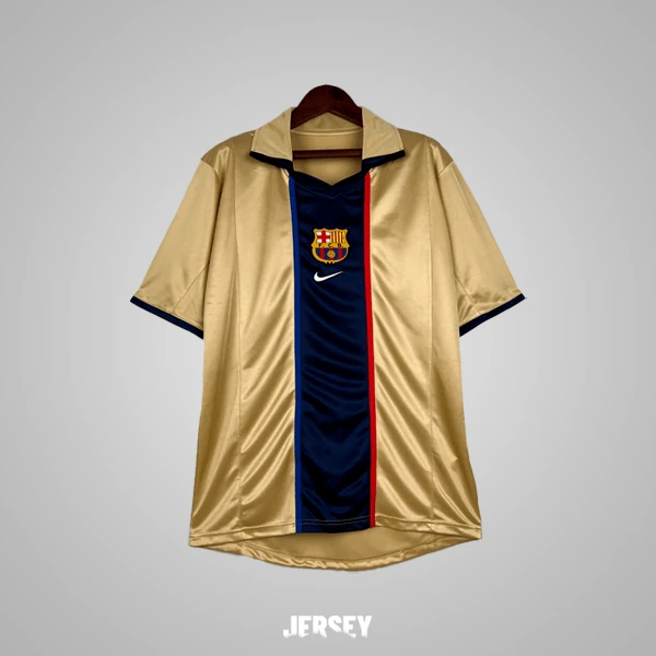 camiseta retro barcelona 2001-02 visitante