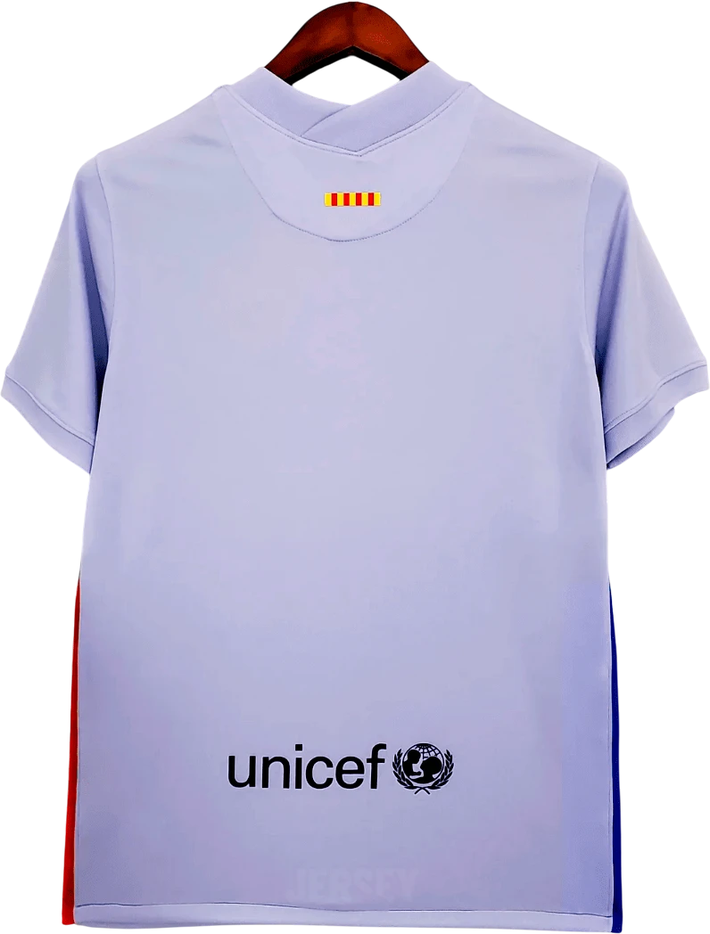 camiseta retro barcelona 2021-22 visitante reverso