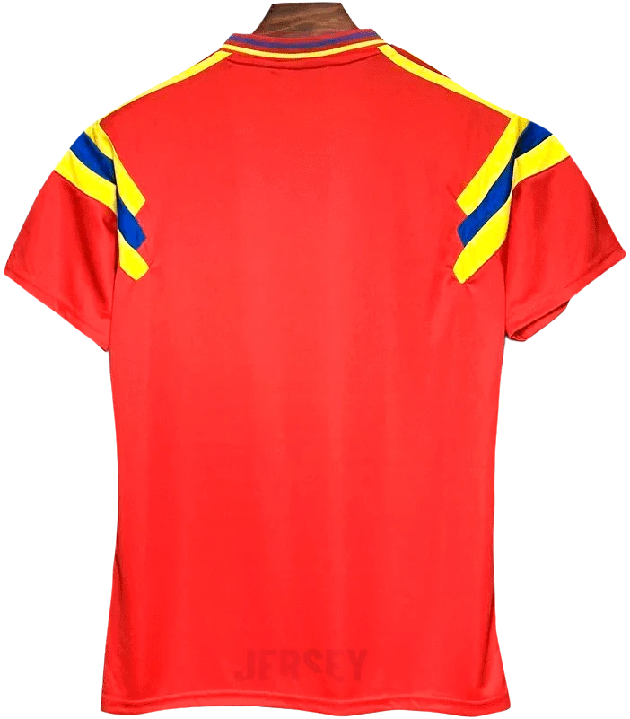 camiseta colombia 1990 visitante reverso