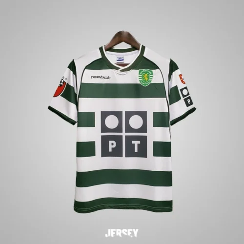 camiseta retro sporting de lisboa 2002-03 local