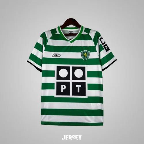 camiseta retro sporting de lisboa 2003-04 local