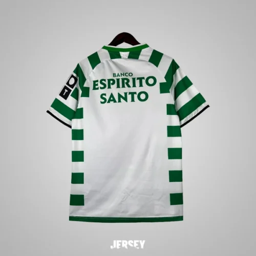 camiseta retro sporting de lisboa 2003-04 local reverso