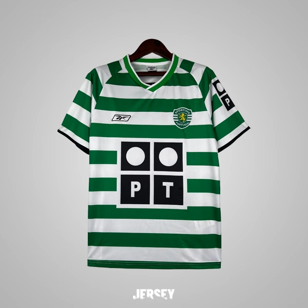 camiseta retro sporting de lisboa 2003-04 local