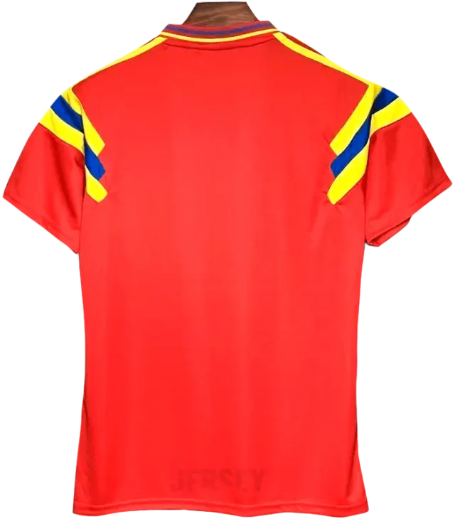 camiseta colombia 1990 visitante reverso