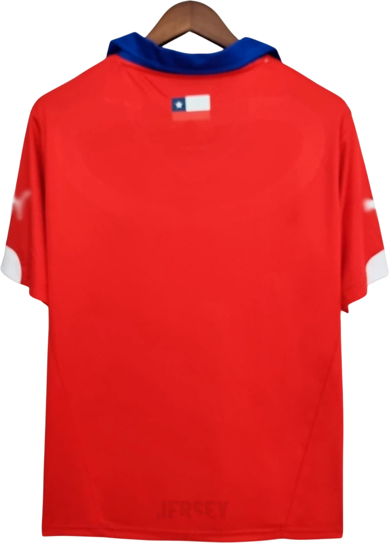 camiseta de la selección chilena 2014 local reverso