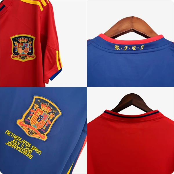 Detalles de la camiseta España 2010