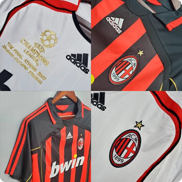 Detalles de la camisetas del AC Milan 2006-07