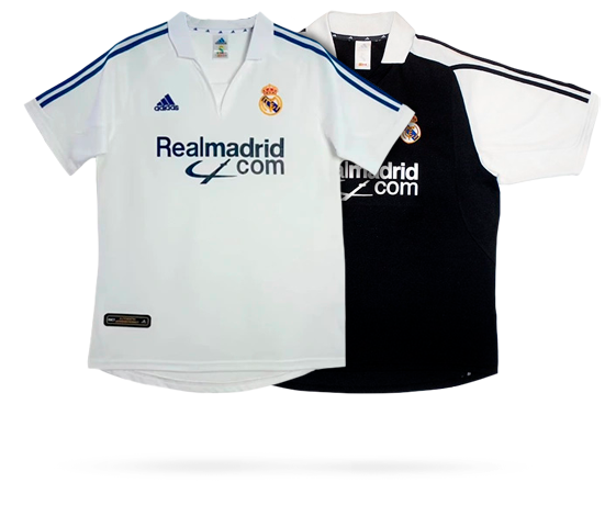 Camisetas Real Madrid 2001-02 local y visitante