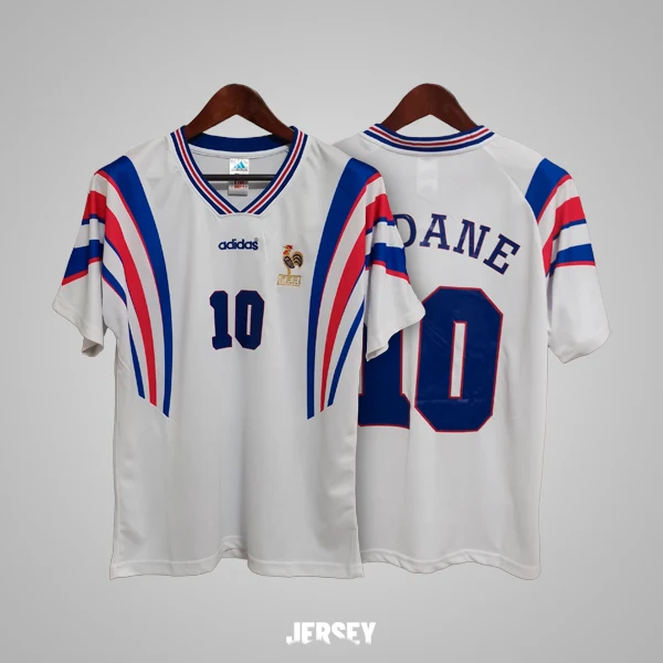 Camiseta de Zinedine Zidane en Francia 1996 visitante