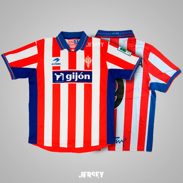 Camiseta de David Villa en el Sporting de Gijón 2001-02