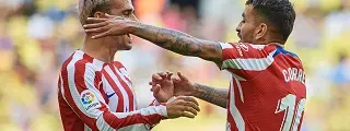 Griezmann y Correa con la equipación atlético de madrid 22 23