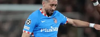 Hector Herrera celebrando un gol con la tercera equipación atletico de madrid 2021