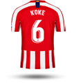 KOKE #8 Camiseta Koke Atlético de Madrid 2019-20 Local