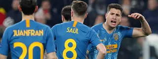 Juanfran y Saúl con la tercera camiseta atlético de madrid 2018