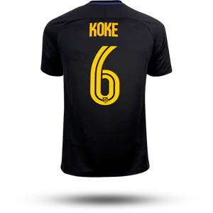 JOÃO FÉLIX #7 camiseta atlético de madrid negra y amarilla dorsal de Koke #6