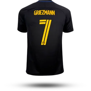 GRIEZMANN #8 camiseta atlético de madrid negra y amarilla dorsal de Griezmann #7