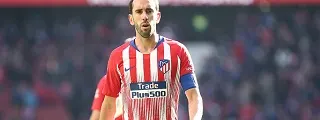 Godín con la camiseta atm 2018
