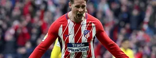 Fernando Torres con la camiseta atlético 17 18