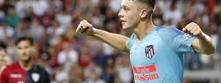 Jugador de con la segunda equipación atlético de madrid 2018