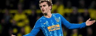 Giezmann con la 3 equipación atlético de madrid 2018