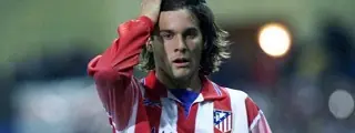 jugador con la equipación atlético de madrid 1998