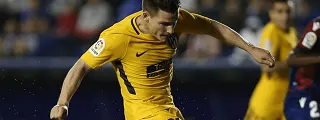 Jugador con la segunda equipación atlético de madrid 2017