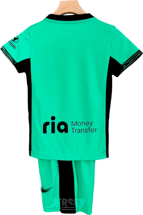 camiseta retro atletico de madrid 2023-24 versión infantil tercera reverso