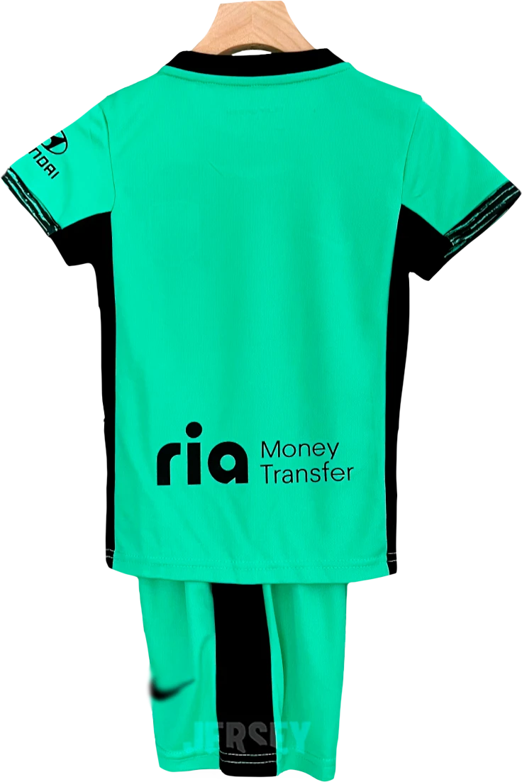 camiseta retro atletico de madrid 2023-24 versión infantil tercera reverso
