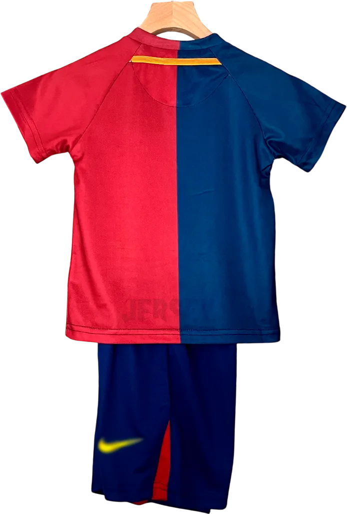 camiseta retro barcelona 2008-09 versión infantil reverso