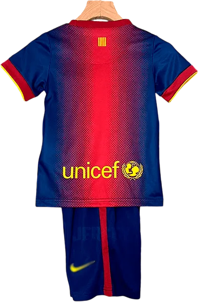 camiseta retro barcelona 2012-13 versión infantil reverso