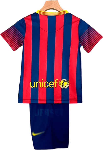 camiseta retro barcelona 2013-14 versión infantil reverso
