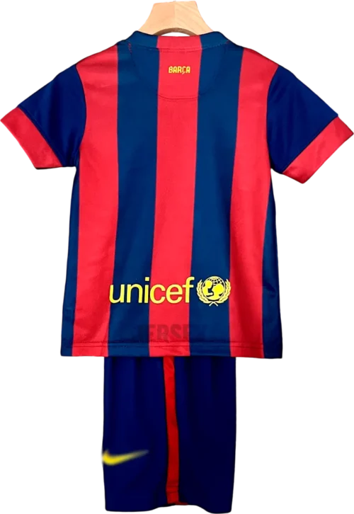 camiseta retro barcelona 2014-15 versión infantil reverso