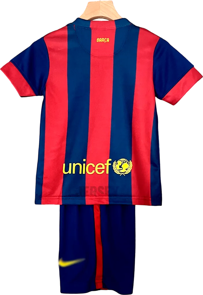 camiseta retro barcelona 2014-15 versión infantil reverso