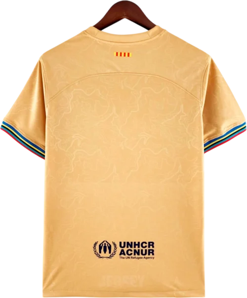 camiseta retro barcelona 2022-23 visitante reverso