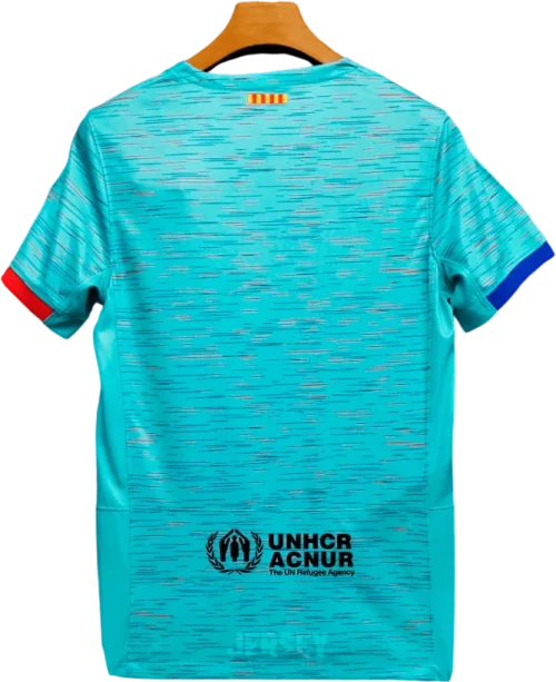 camiseta retro barcelona 2023-24 tercera reverso
