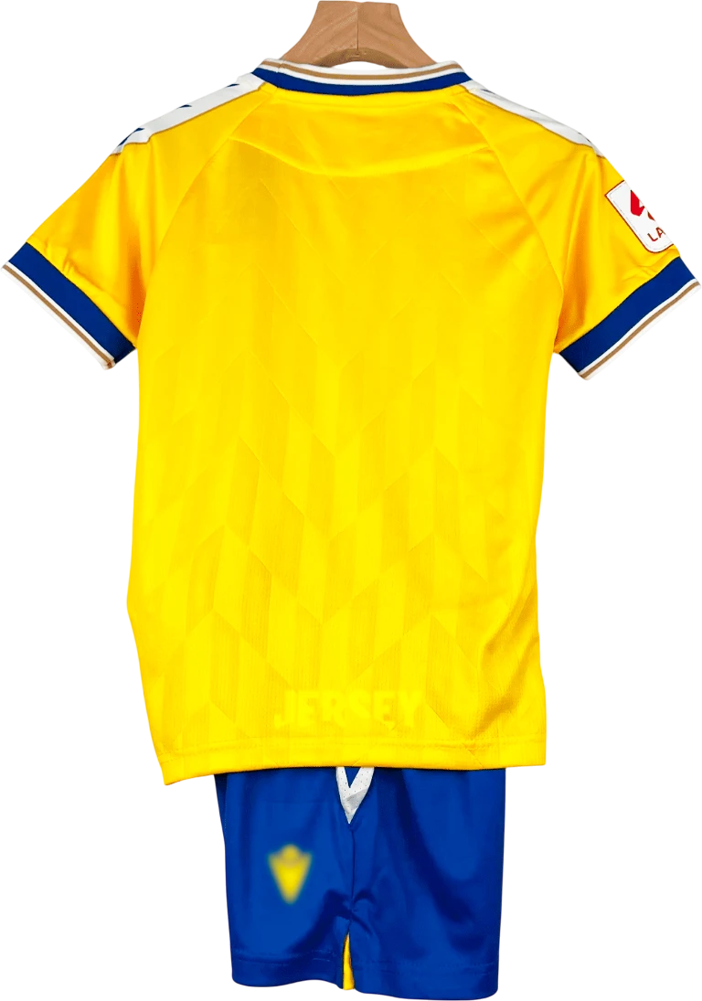 camiseta cádiz 2023 24 versión infantil reverso