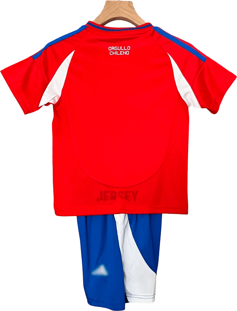 camiseta de la selección chilena 2024 versión infantil reverso