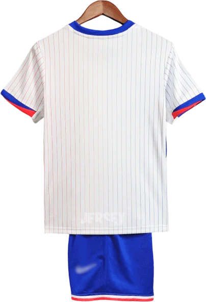 camiseta Francia 2024 versión infantil visitante reverso