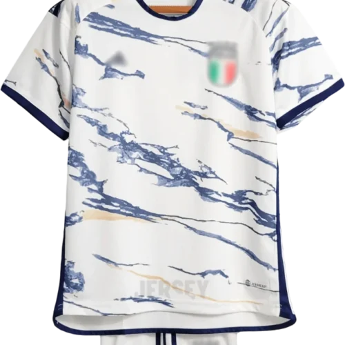 camiseta italia 2023 versión infantil visitante