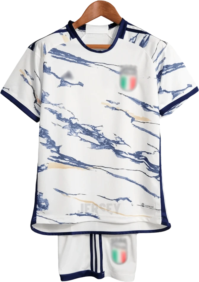 camiseta italia 2023 versión infantil visitante