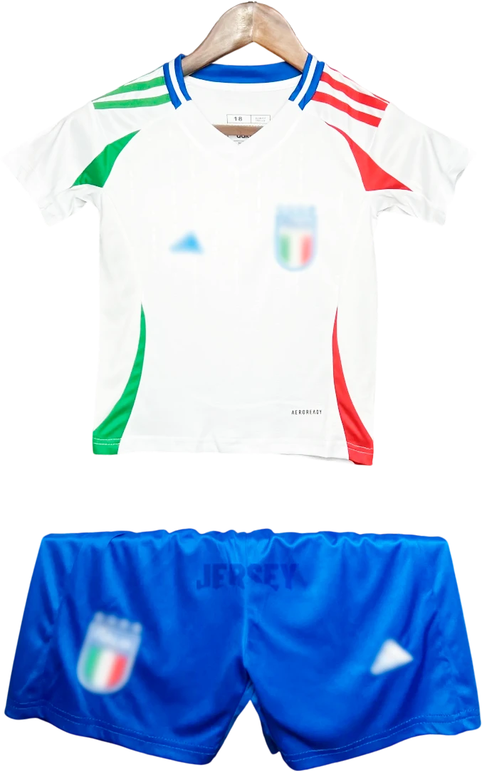 camiseta italia 2024 versión infantil visitante