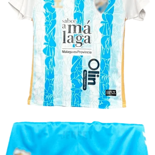 camiseta málaga versión infantil 2024 25